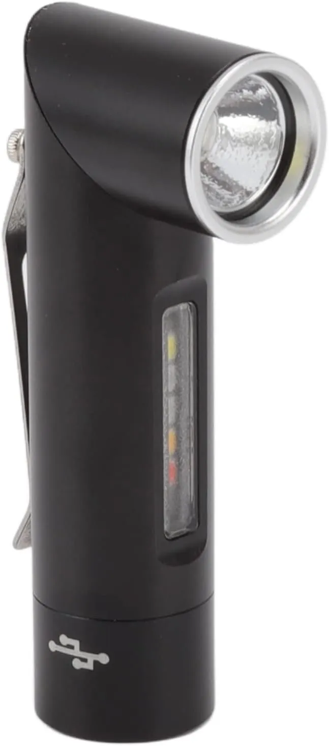 90 Degree Tiltable Head Mini LED Flashlight, Rechargeable Magnetic LED Torch - Angle Mini Flashlight with Tiltable LED Head, Portable LED Flashlight