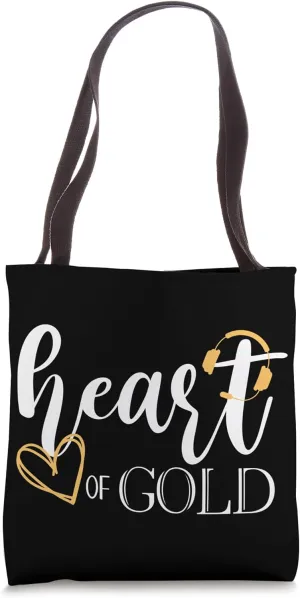 911 Dispatcher Gift, Police Dispatch Life Heart of Gold Line Tote Bag
