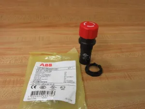 ABB CE3T-10R-02 Push Button Switch, 30 mm, Twist Release, 2 NC, Red