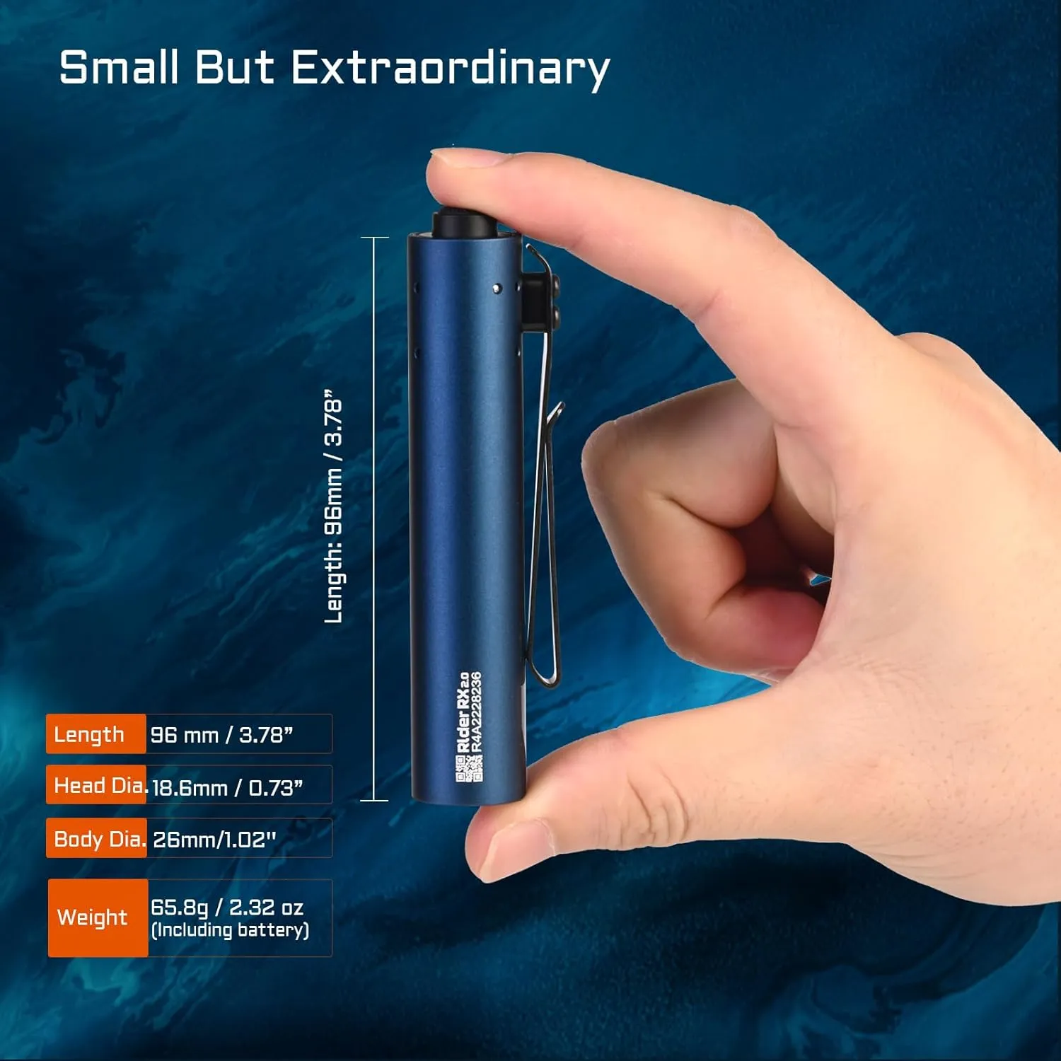 ACEBEAM Rider RX 1000 High Lumens EDC AA Flashlight Rechargeable, Pocket LED Flashlight with Clip, Super Bright Mini Flash Light, Small Powerful Flashlight for Camping, Emergency, Home