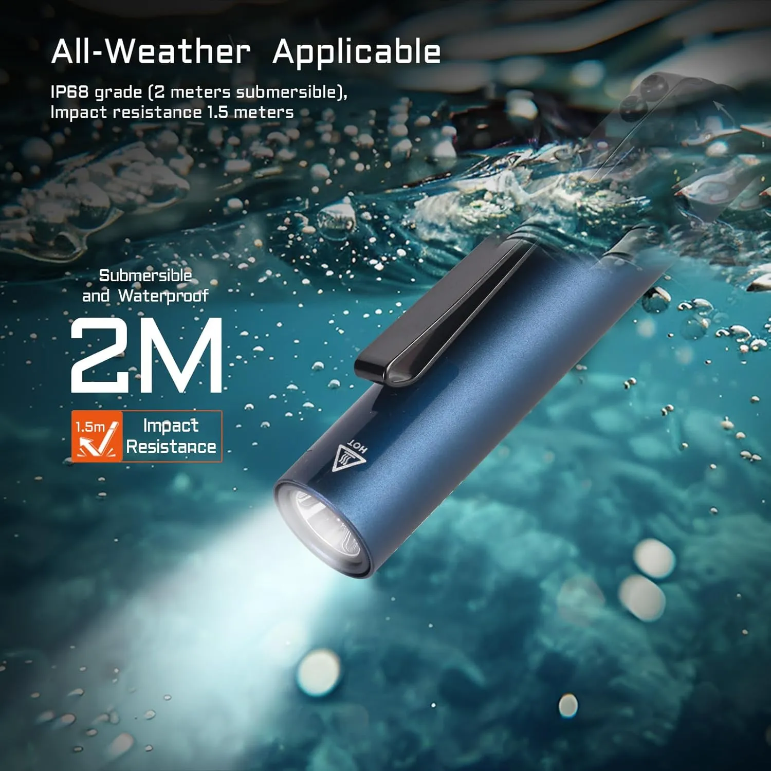 ACEBEAM Rider RX 1000 High Lumens EDC AA Flashlight Rechargeable, Pocket LED Flashlight with Clip, Super Bright Mini Flash Light, Small Powerful Flashlight for Camping, Emergency, Home