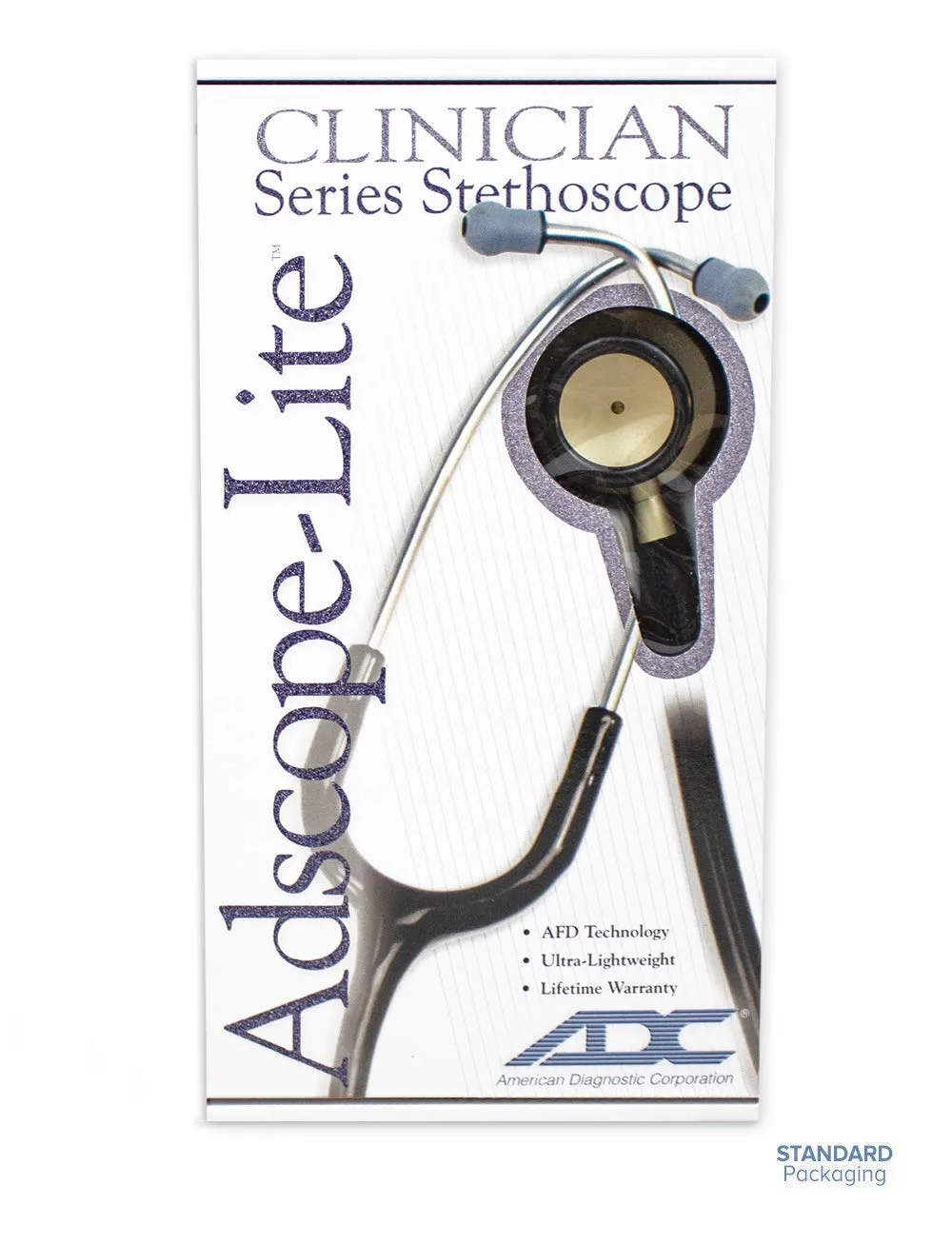 ADC - 619FV Adscope Lite 619 Ultra Lightweight Clinician Stethoscope with Tunable AFD Technology, Amethyst