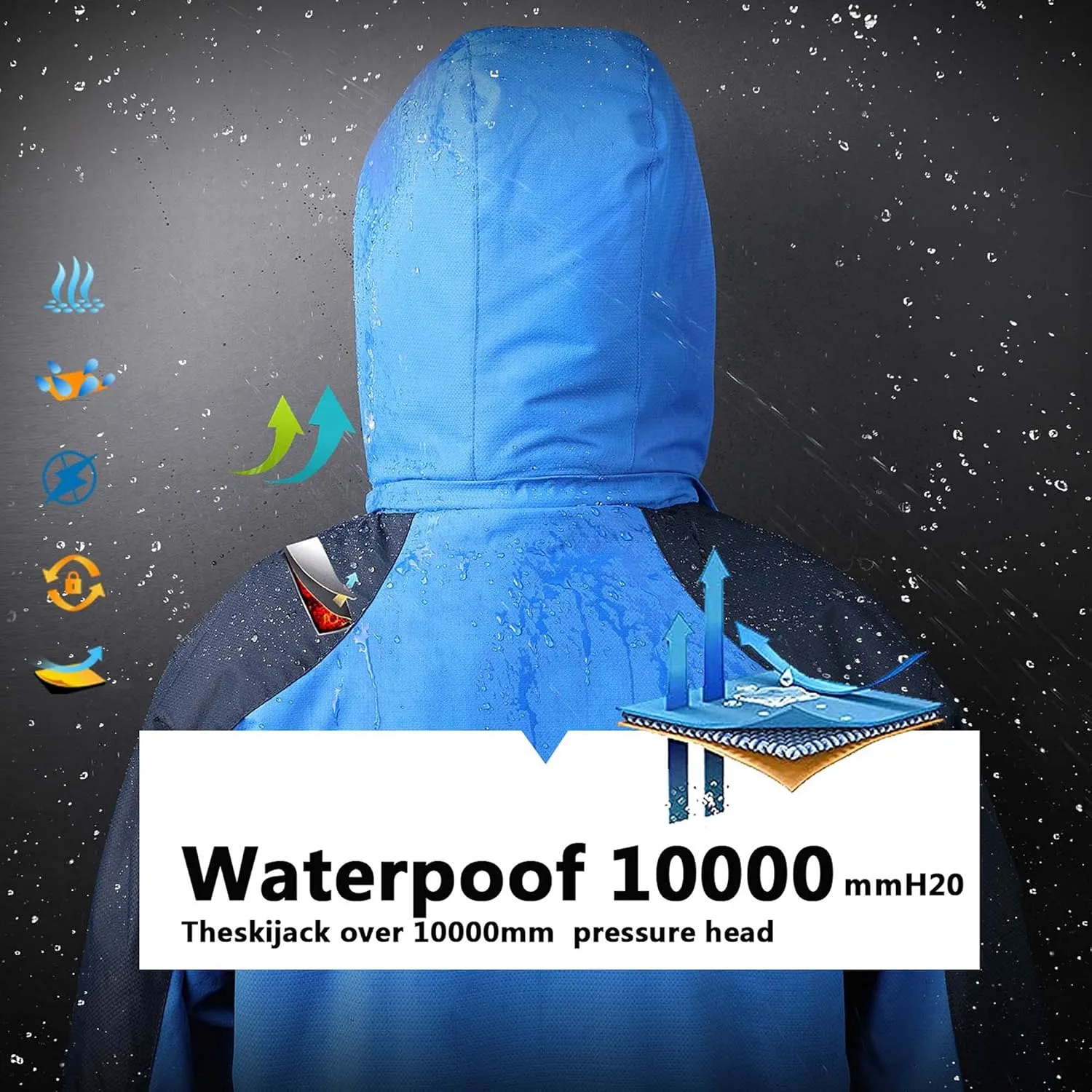 AFILOK Boy's Ski Jacket Waterproof Breathable Kids Fleece Lined Windproof Hooded Snowboard Coats