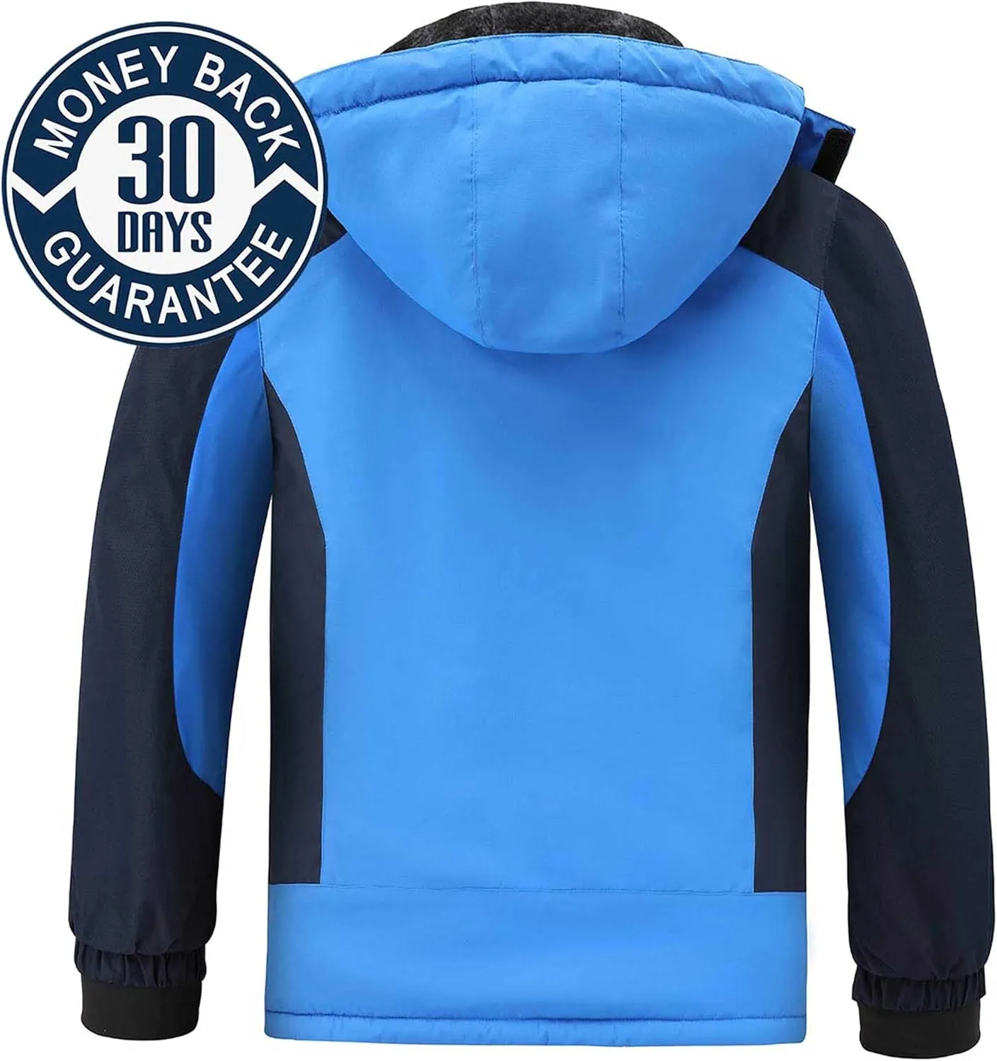 AFILOK Boy's Ski Jacket Waterproof Breathable Kids Fleece Lined Windproof Hooded Snowboard Coats