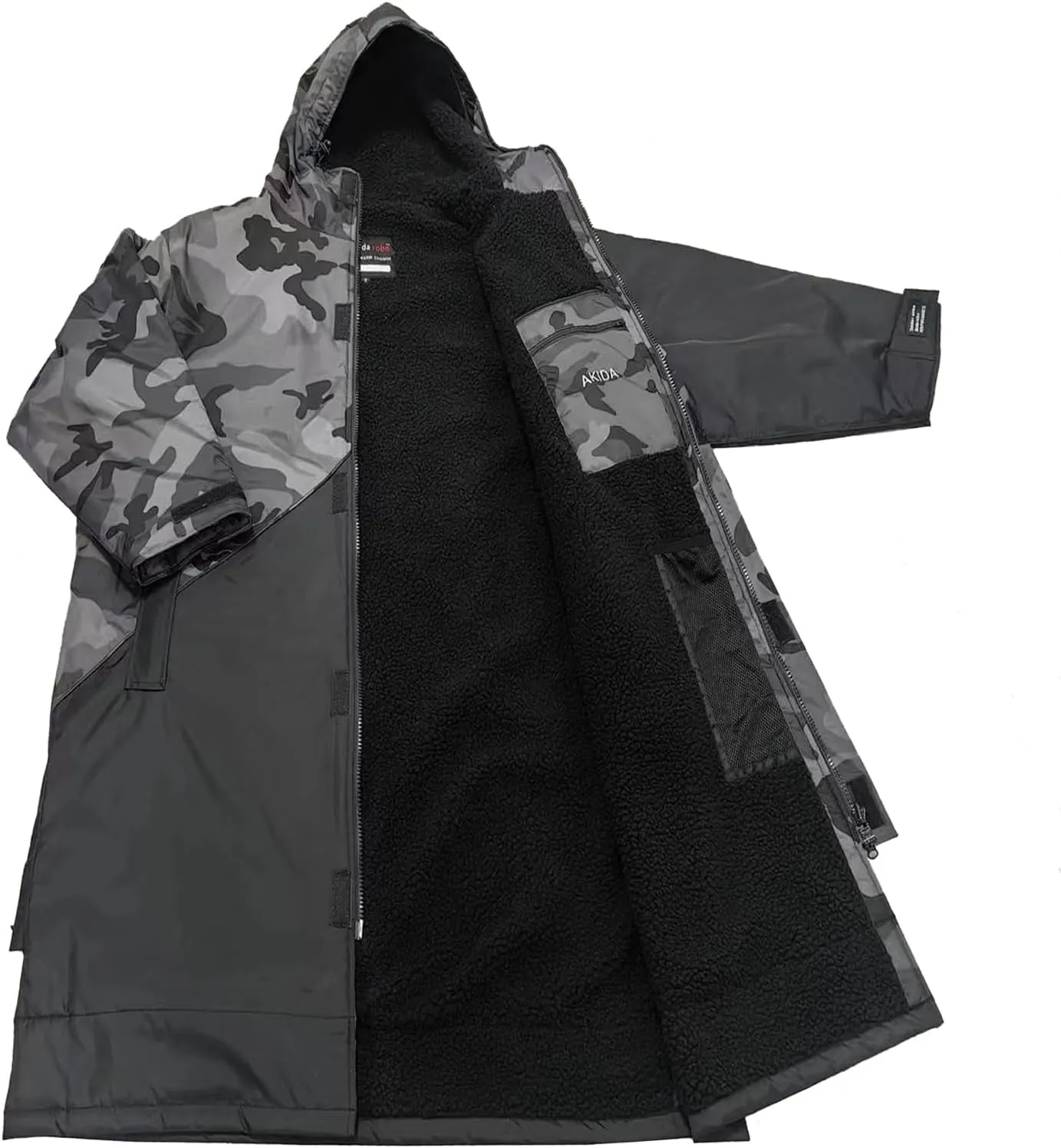 Akida Adult Oversized Changing Robe/Swim Parka,Waterproof Surf Poncho Warm Jacket,Quick Dry Wetsuit Changing Towel.