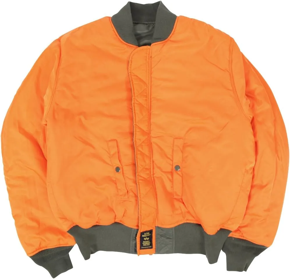 Alpha Industries MA-1 Blood Chit Bomber Flight Jacket - Fighter Pilot Flight Jacket