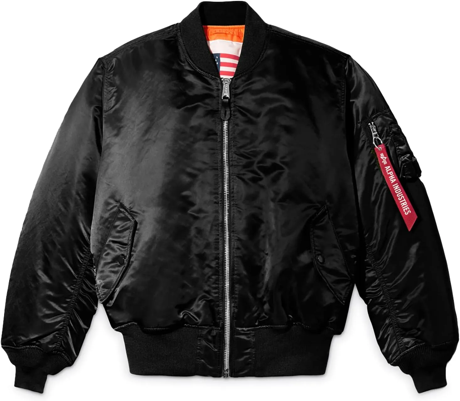 Alpha Industries MA-1 Blood Chit Bomber Flight Jacket - Fighter Pilot Flight Jacket