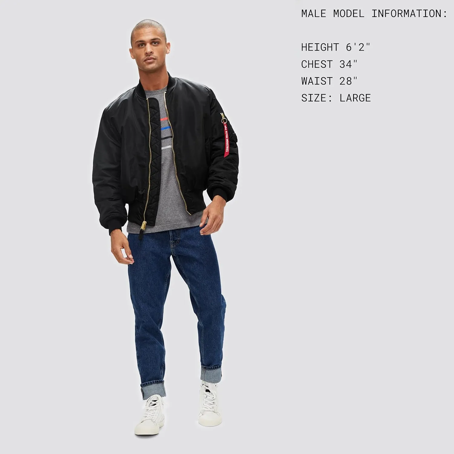 Alpha Industries MA-1 Blood Chit Bomber Flight Jacket - Fighter Pilot Flight Jacket