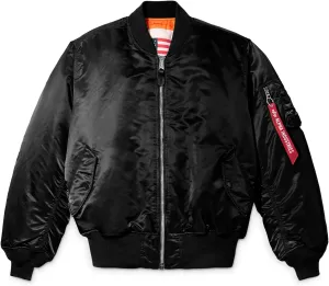 Alpha Industries MA-1 Blood Chit Bomber Flight Jacket - Fighter Pilot Flight Jacket