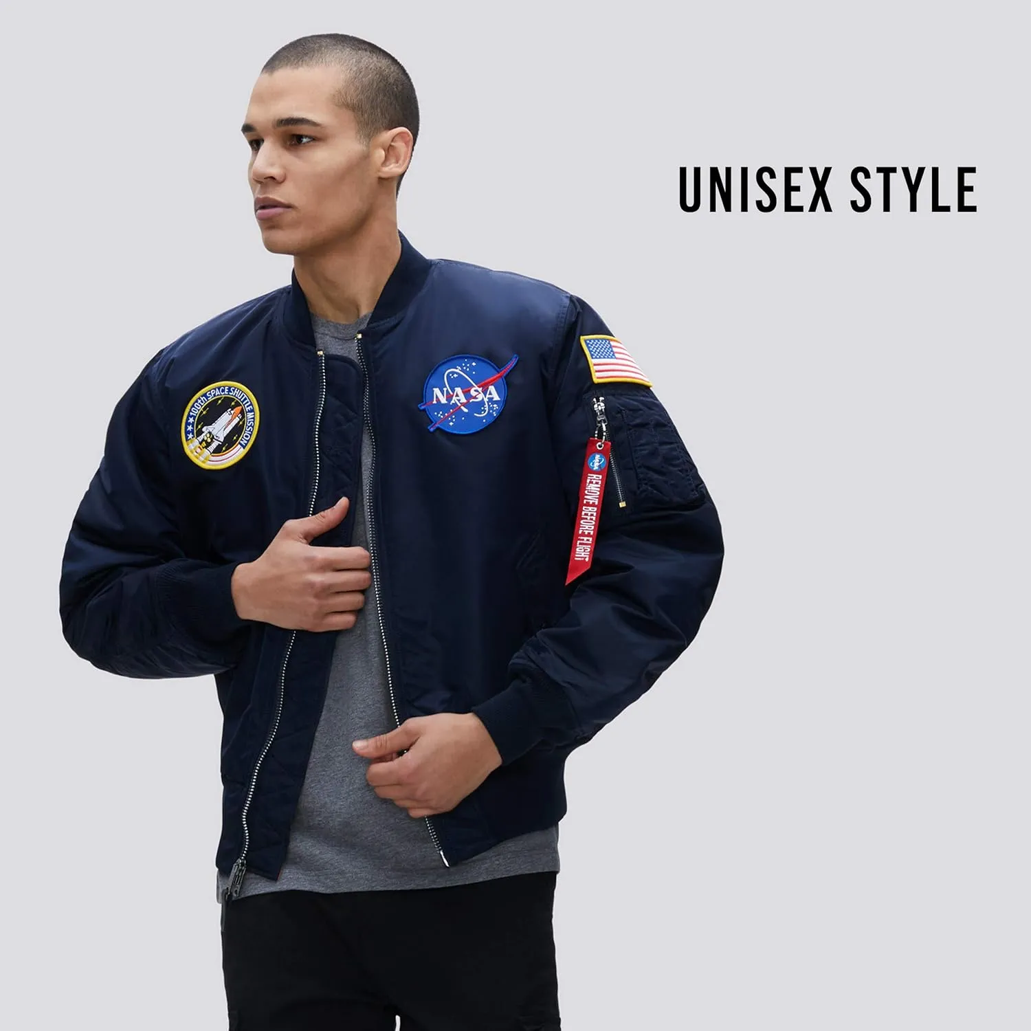 Alpha Industries MA-1 NASA Bomber Flight Jacket - Fighter Pilot Flight Jacket