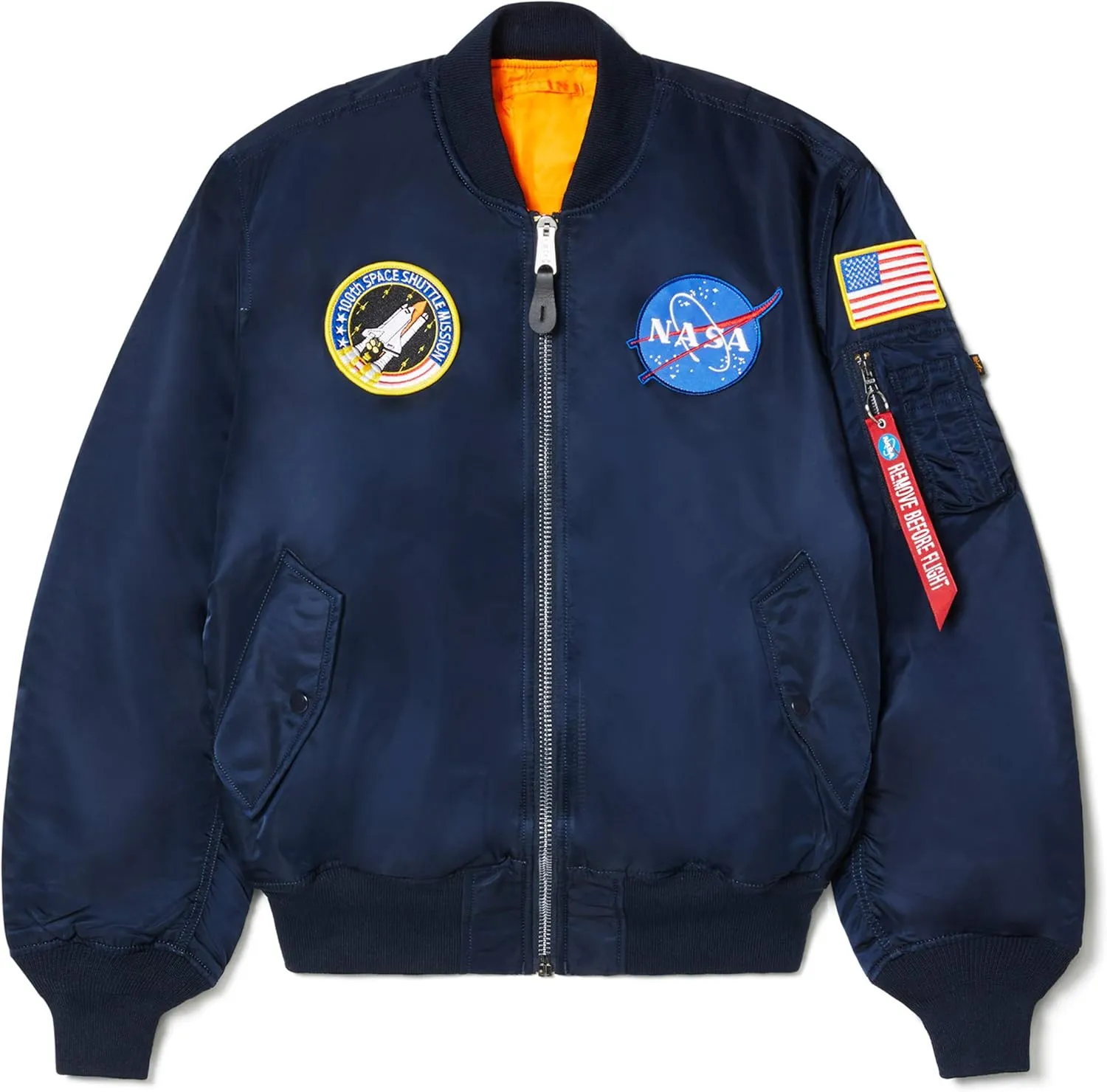 Alpha Industries MA-1 NASA Bomber Flight Jacket - Fighter Pilot Flight Jacket