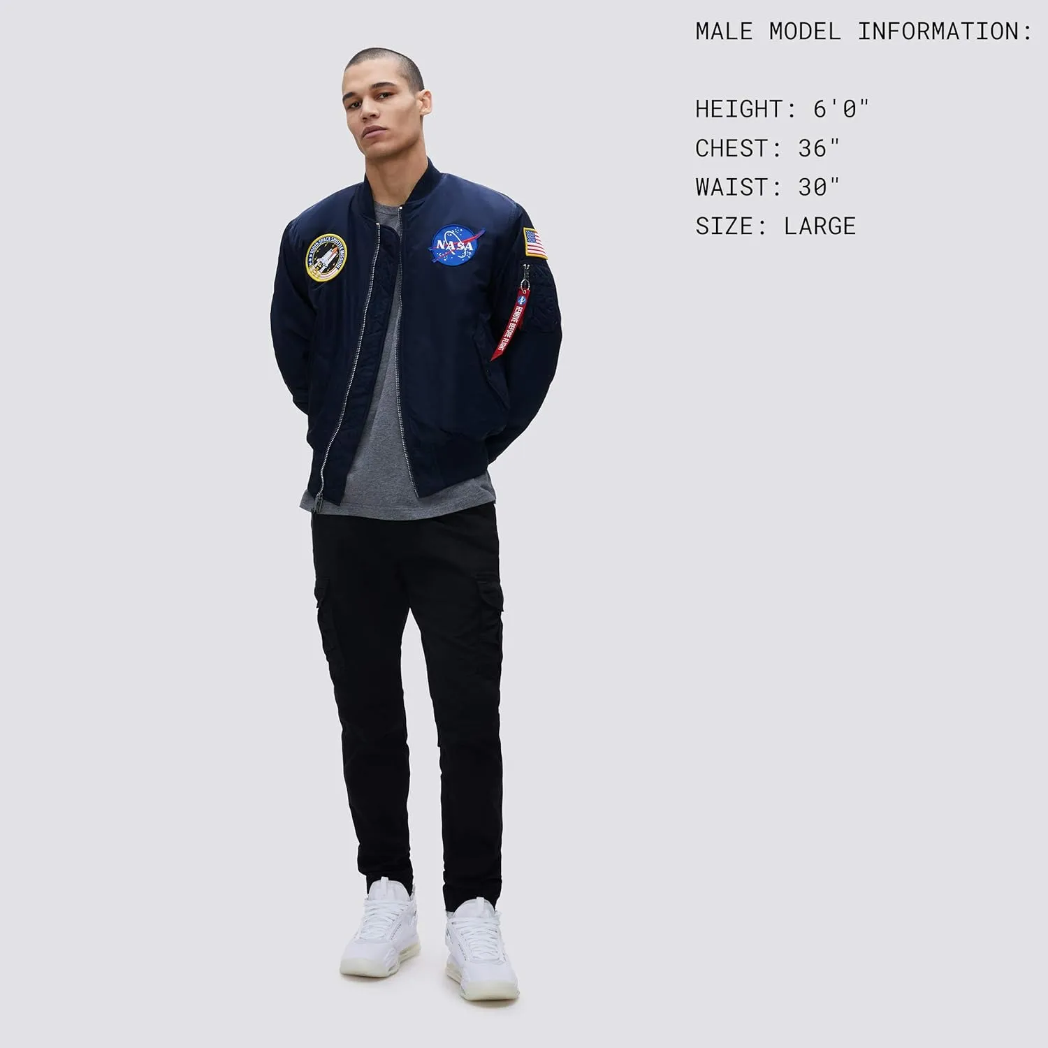 Alpha Industries MA-1 NASA Bomber Flight Jacket - Fighter Pilot Flight Jacket