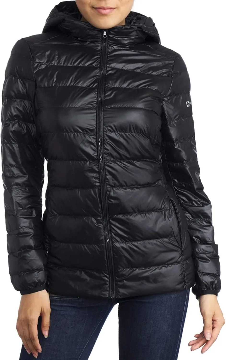 Alpine Swiss Eva Womens Down Alternative Puffer Jacket Hooded Light Packable Coat