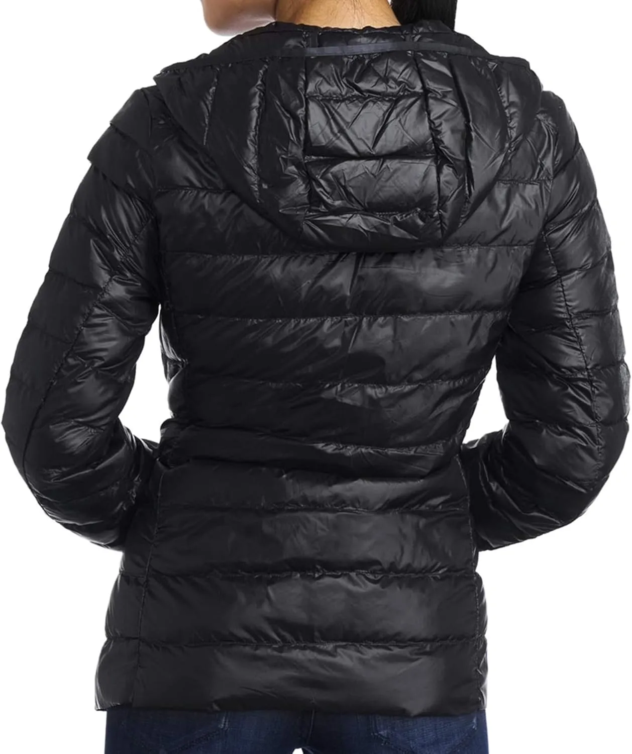 Alpine Swiss Eva Womens Down Alternative Puffer Jacket Hooded Light Packable Coat