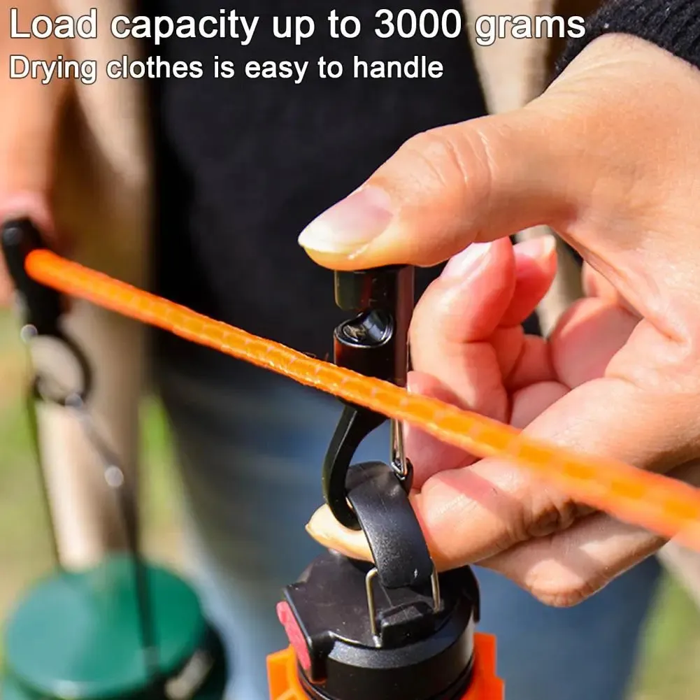 Aluminum Alloy Tent Rope Buckle – Windproof, Multifunctional Rope Hanger for Camping & Travel