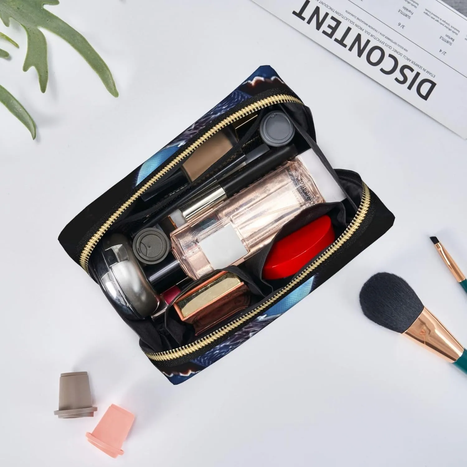 American Bald Eagle Toiletry Pouch, Travel-Friendly Makeup Organizer For Makeup Brushes, Lipsticks