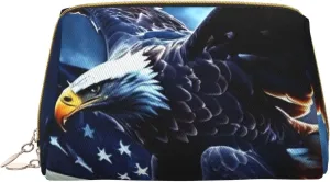 American Bald Eagle Toiletry Pouch, Travel-Friendly Makeup Organizer For Makeup Brushes, Lipsticks