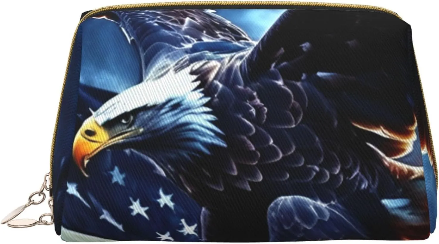 American Bald Eagle Toiletry Pouch, Travel-Friendly Makeup Organizer For Makeup Brushes, Lipsticks