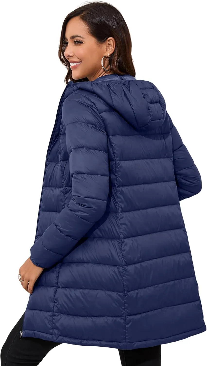 ANOTHER CHOICE Women Packable Puffer Jacket Lightweight Hooded Puffy Jacket