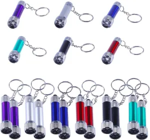 Antner 18pcs Mini Flashlights Keychain 5 Bulbs LED Keychain Toy for Kids Party Favors, Camping, Travel, Home or Office(Battery Included)