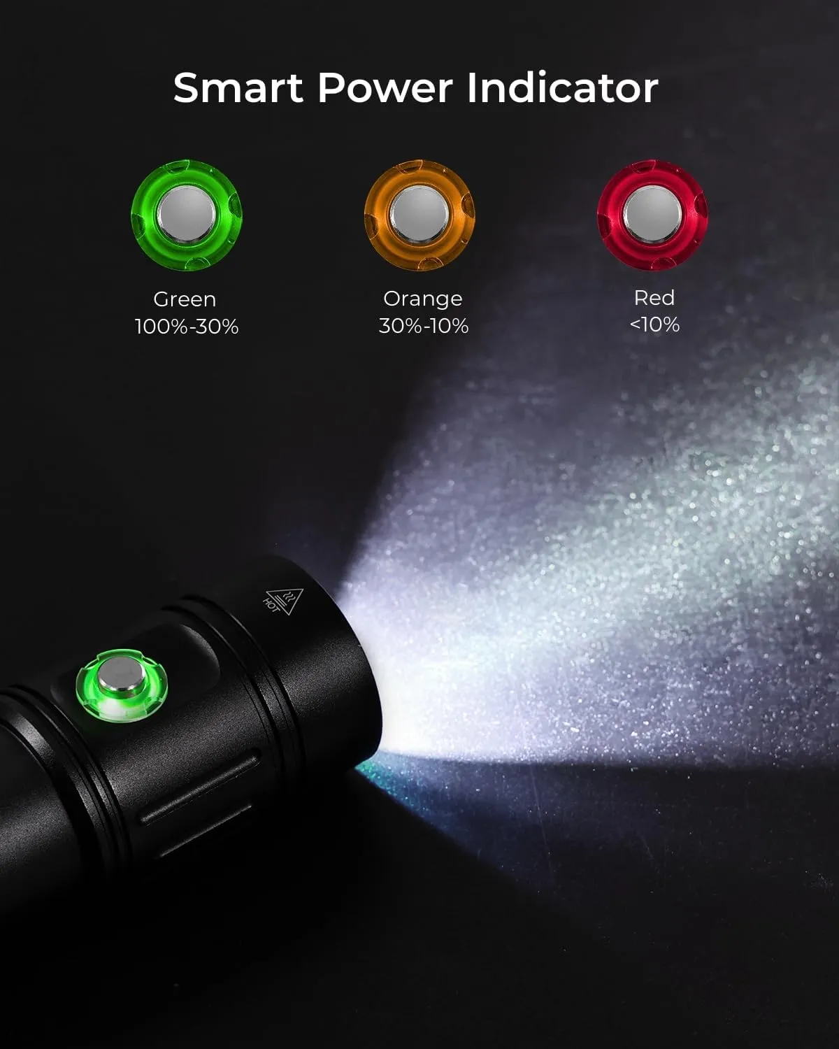 APLOS AP02 Scuba Diving Flashlight, 2500 Lumen Dive Light, Waterproof Underwater Dive Torch