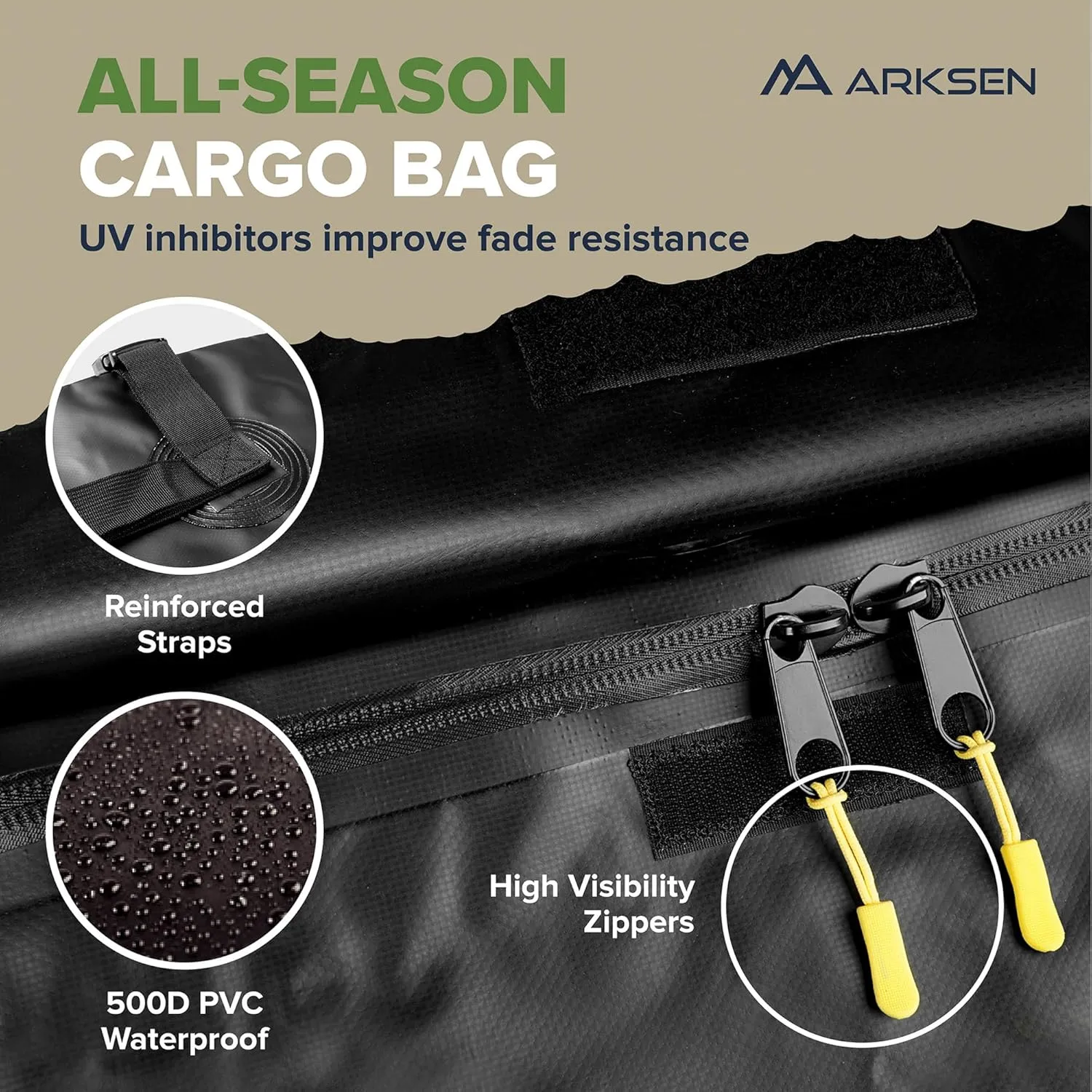 ARKSEN Skinny Roof Rack 64"x23"x6" Cargo Carrier with Waterproof Bag & Anti-Slip Mat, Heavy Duty Weather Resistant Top Mount Cargo Basket, Luggage Camping Gear Storage for Car, Truck or SUV Transport