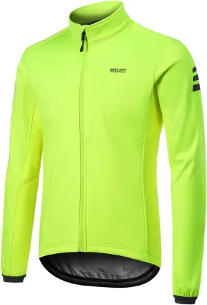 ARSUXEO Winter Cycling Jacket for Men Softshell Fleece MountainBike Biking Bicycle Jacket Thermal Windbreaker