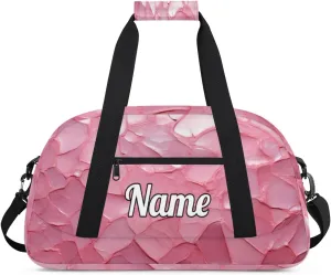 Art Work Print Personalized Kids Gym Bag Custom Dance Bag with Name Sport Duffel Bag for Girls Boys Weekender Overnight Travel Bag
