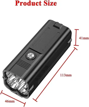 ARTSZY Torch Large Torch Flashlight Searchlight LED Tactical Flashlight - High Lumen, Zoomable, Modes, Water Resistant Light - Camping Accessories, Outdoor Gear, Emergency Flashlights，Power Bank Flash