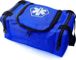 ASA TECHMED First Aid Responder EMS Emergency Medical Trauma Bag EMT, Fire Fighter, Police Officer, Paramedics, Nurse, Blue