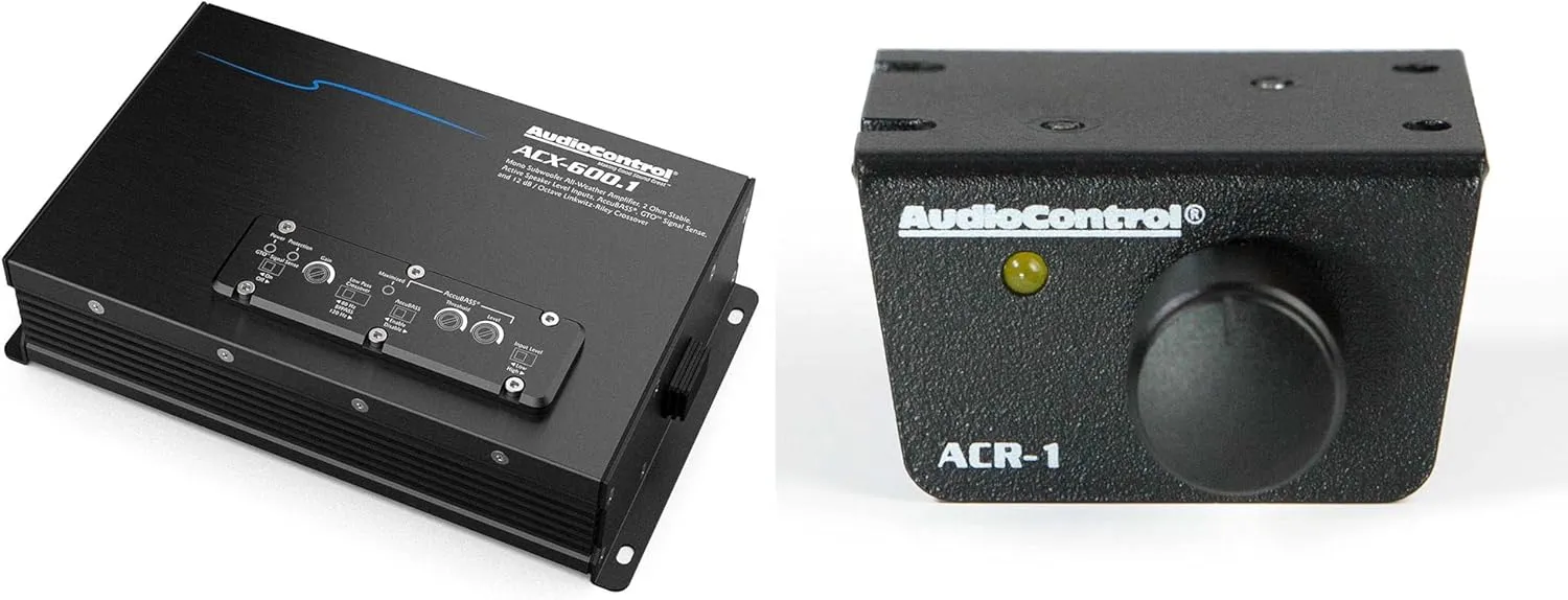 AudioControl ACX-600.1 All Weather 600 Watts RMS @2OHM Monoblock Amplifier with ACR-1 Bass Knob Remote
