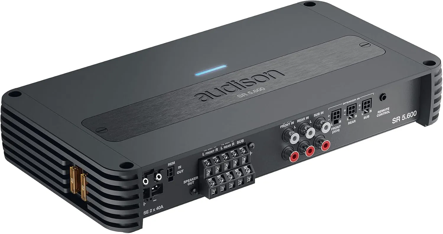 Audison SR 5.600 D-Class 5 Ch Amplifier 115 Wrms X 4/550 Wrms X 1 at 2-Ohms