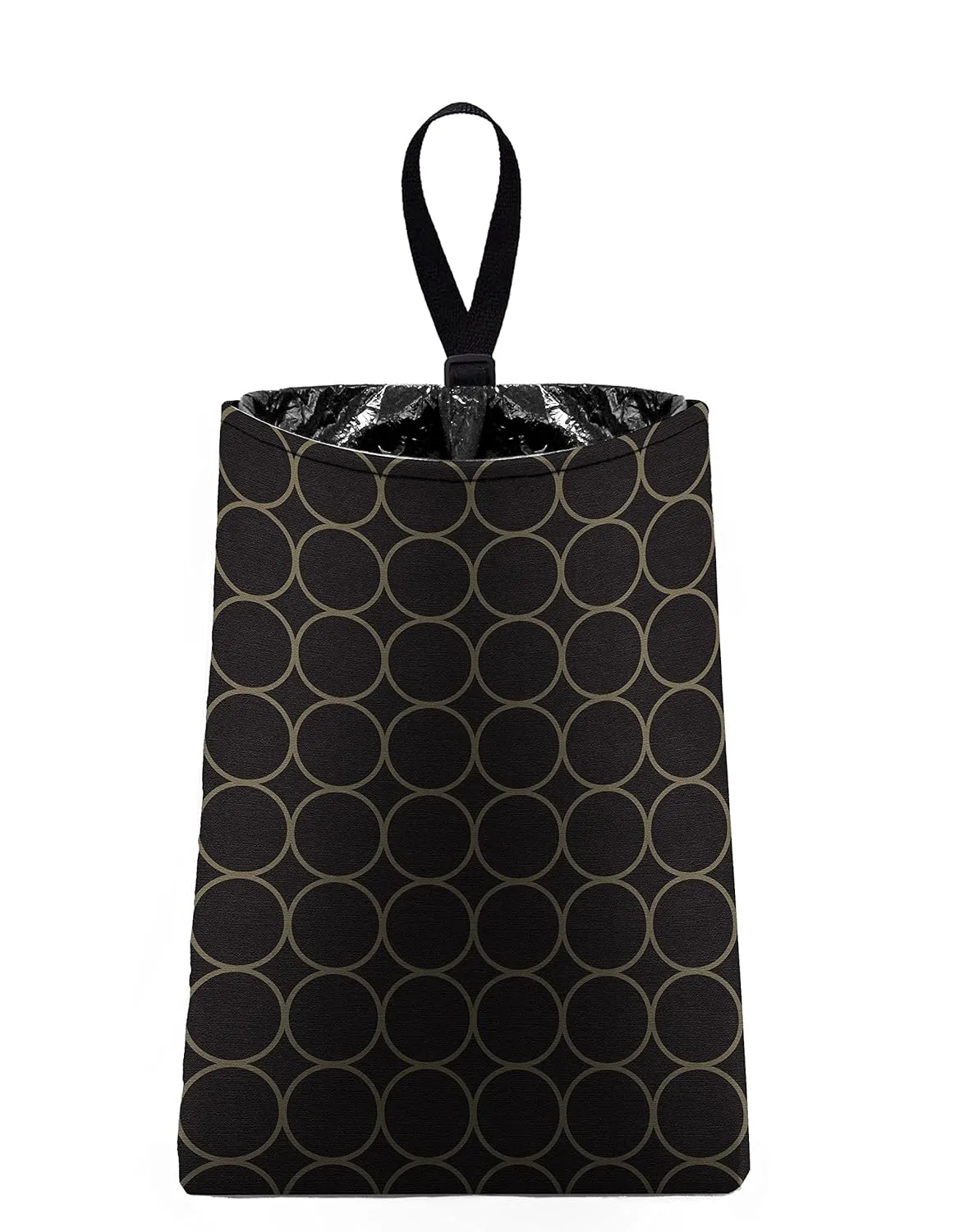 Auto Trash (Black and Taupe Rings) car trash bag litter bag garbage can for your automobile