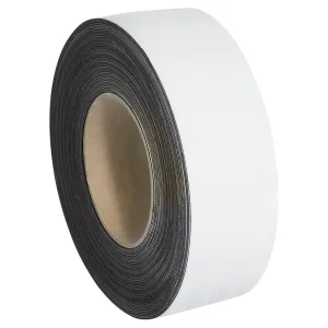 Aviditi 2 Inch x 50 Feet, Flexible Write On Magnetic Roll, White, for Labeling, Organization, Crafts, DIY Projects (1 Roll)