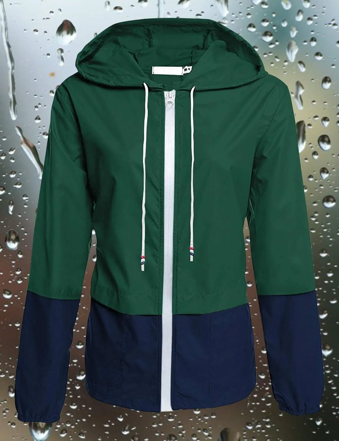 Avoogue Raincoat Women Lightweight Waterproof Rain Jackets Packable Outdoor Hooded Windbreaker