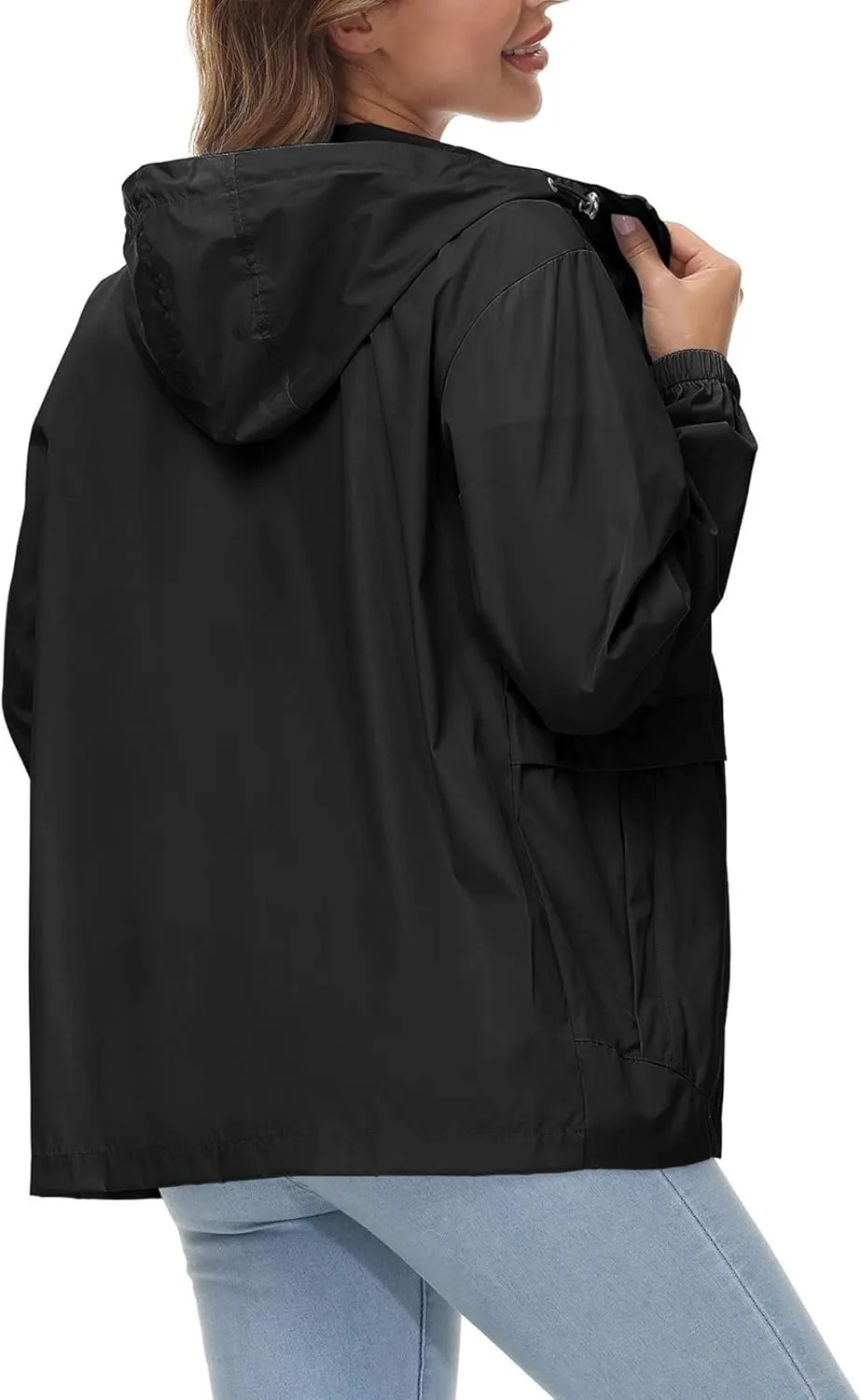 Avoogue Womens Waterproof Rain Jacket Lightweight Raincoat Packable Hooded Outdoor Windbreaker