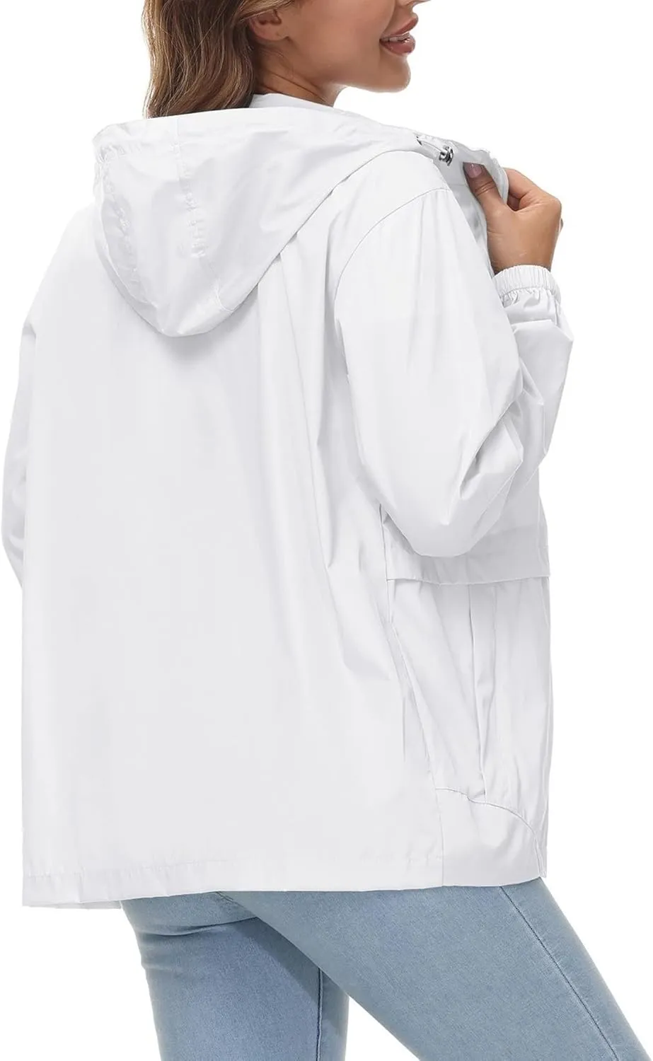 Avoogue Womens Waterproof Rain Jacket Lightweight Raincoat Packable Hooded Outdoor Windbreaker