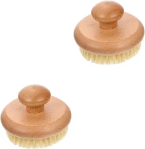 balacoo 2pcs Bath Scrubbing Brush Comfortable Shower Exfoliating Tool for Deep Skin Cleansing Material Compact for Reach for Daily Use and Home Bath Routine