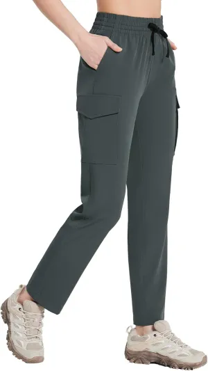 baleaf Women's Hiking Pants Cargo Quick Dry Pants Water Resistant Loose Lightweight Travel Fishing Outdoor UPF50 