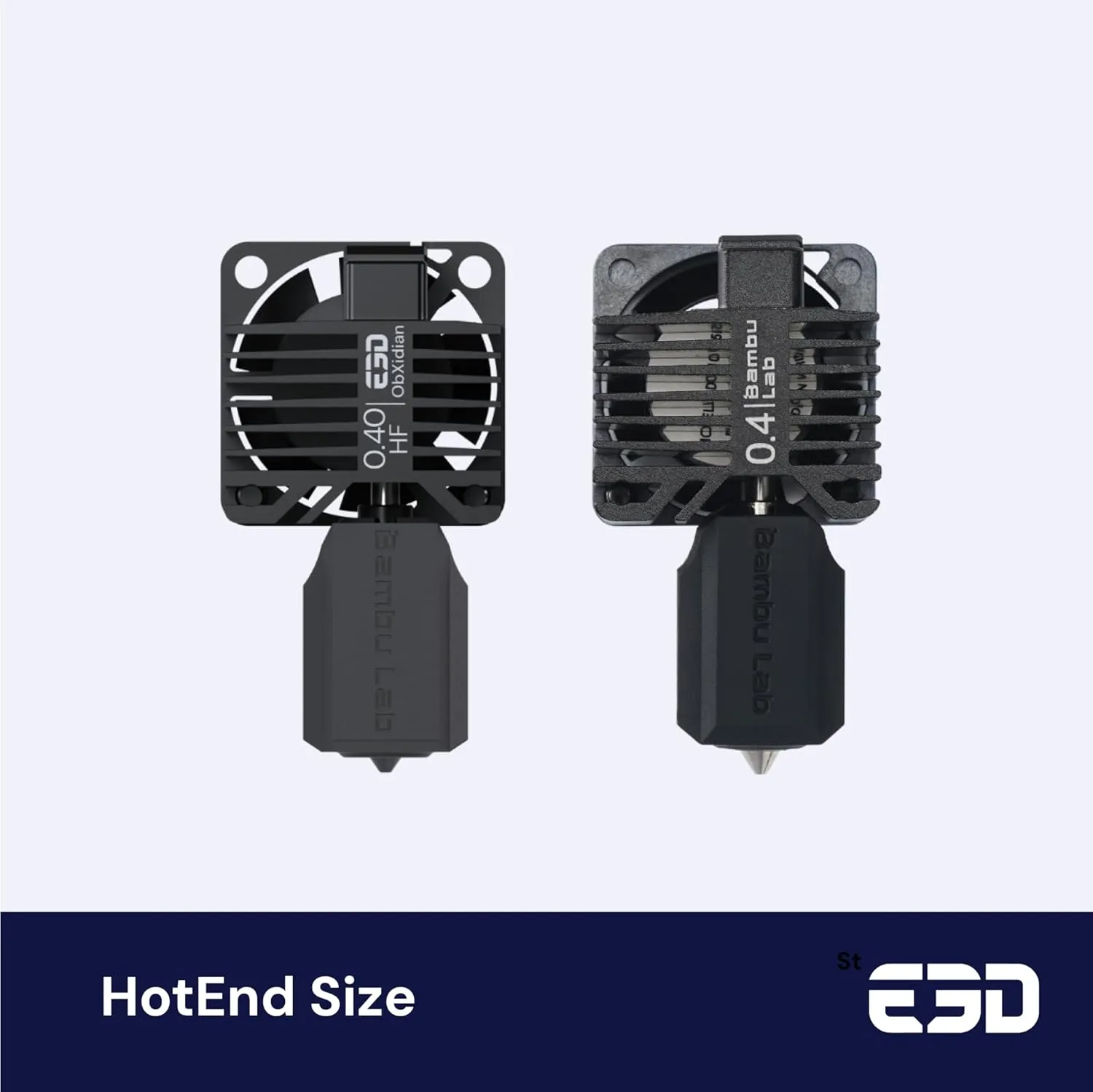Bambu Lab High Flow Hotend – ObXidian™ 0.4mm Nozzle Compatible with P1 Series (P1P, P1S), Bambu Approved – 60% Increased Flow Rate, Faster, Smoother 3D Printing, Easy Drop-in Installation