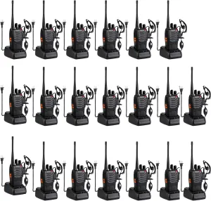BAOFENG BF-888S Two Way Radio Long Range 16 CH Radio Black (Pack of 20)