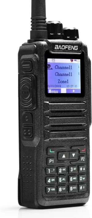 Baofeng DM-1701 Dual Band Dual Time Slot DMR/Analog Two Way Radio, 3,000 Channels Amateur Radio/Free Programming Cable, Charger and PTT Earpiece