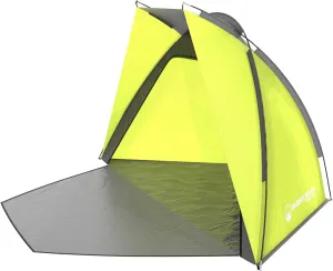 Beach Tent and Sun Shelter - Water and Wind-Resistant Shade Canopy for UV Protection - Easy Set-Up Tent with Carry Bag by Wakeman (Yellow)