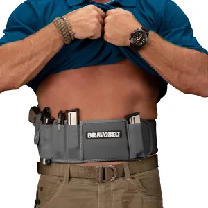 Belly Band Holster - by BRAVOBELT Athletic Performance Holster for Running, Jogging, Hiking - G17-43 S&W M&P 40 Shield | for Men & Women