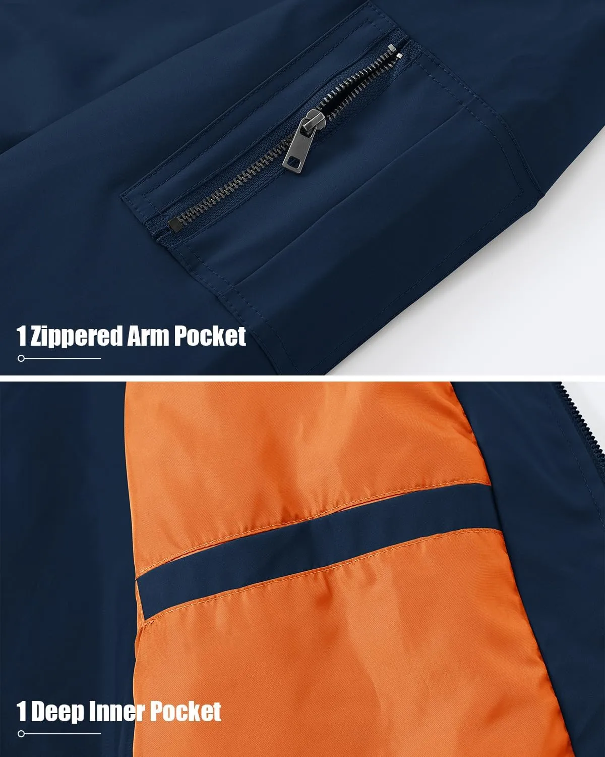 BGOWATU Men's Bomber Jacket Lightweight Windbreaker Jacket for Men Casual Fall Coat