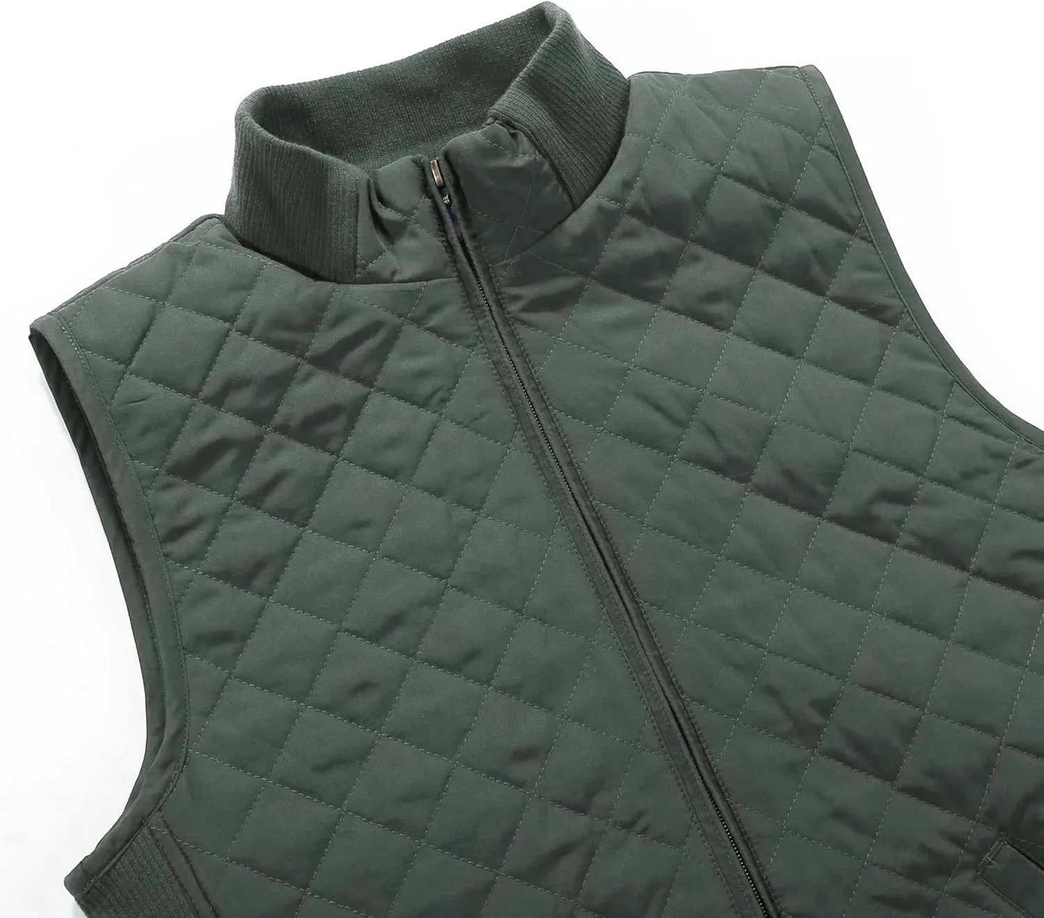 Bienzoe Women Quilted Casual Vest: Lightweight Packable Sleeveless Jacket