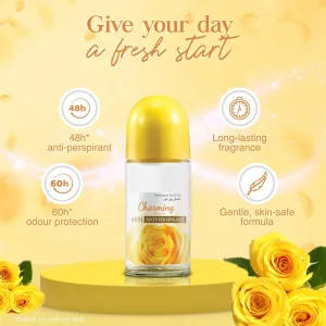 BK Charming Anti-Perspirant Deodorant Roll-On For Women| 48-Hours Long Odour Protection| Soothing Floral French Fragrance| Quick Drying & Non-Sticky| 50ml