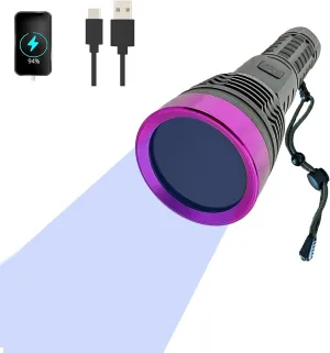 Black Light UV Flashlight, 365 nM Blacklight Flashlights Rechargeable HIGH Definition Ultraviolet Pet Urine Detector for Cat Urine, Stains, Bed Bug