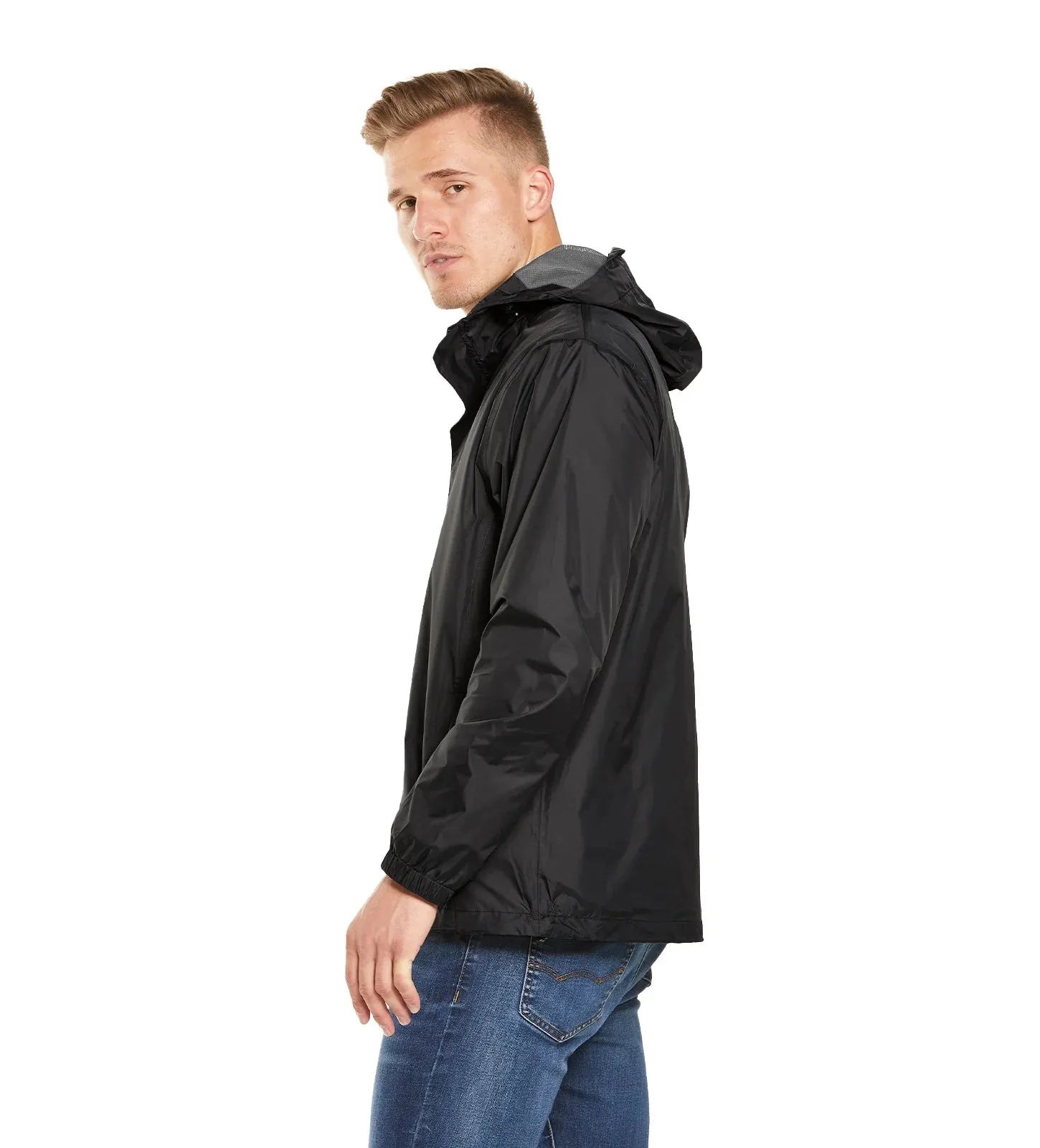 Black Pack-It-Pocket Rain Jacket