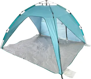 Bliss Hammocks BHT-A39-BT Pop-Up Beach Tent w/Carry Bag for Easy Travel, Sun Protection & Wind Resistant, Waterproof, Lightweight, Durable, Light Blue and Teal